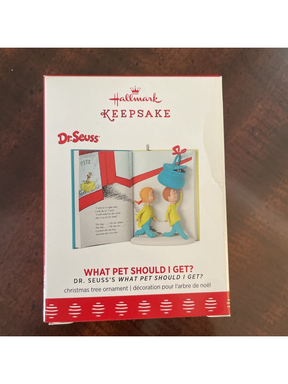 2017 Hallmark DR SEUSS - WHAT PET SHOULD I GET? Ornament Open Book Scene
